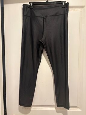 ZYIA metallic Black Leggings with High Waistband